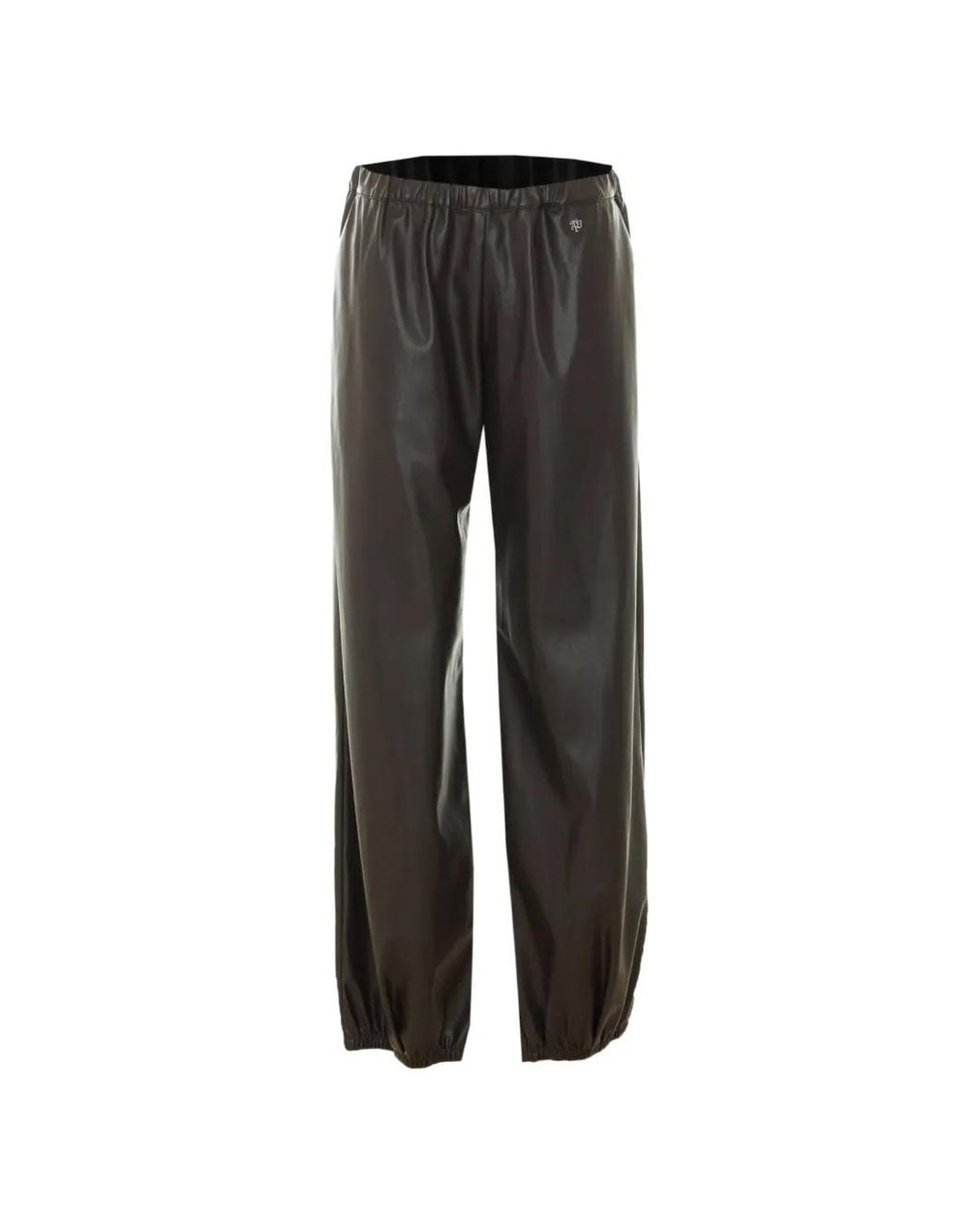 Aniye By Gray Elasticated Faux-Leather Track Pants