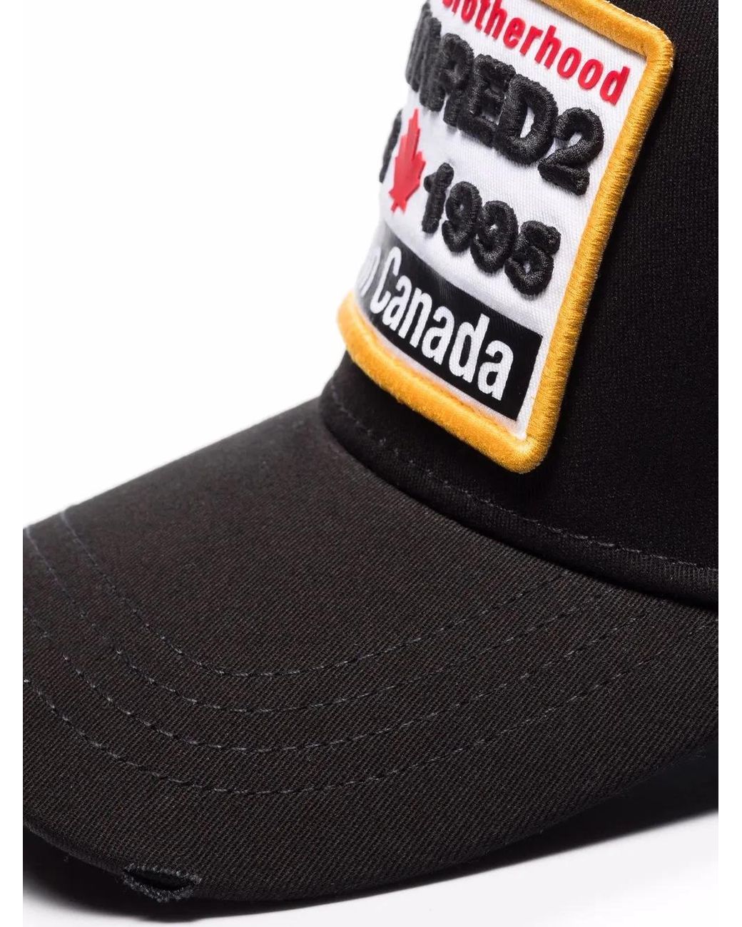 DSquared² Black Baseball Cap With Logoed Patch for men