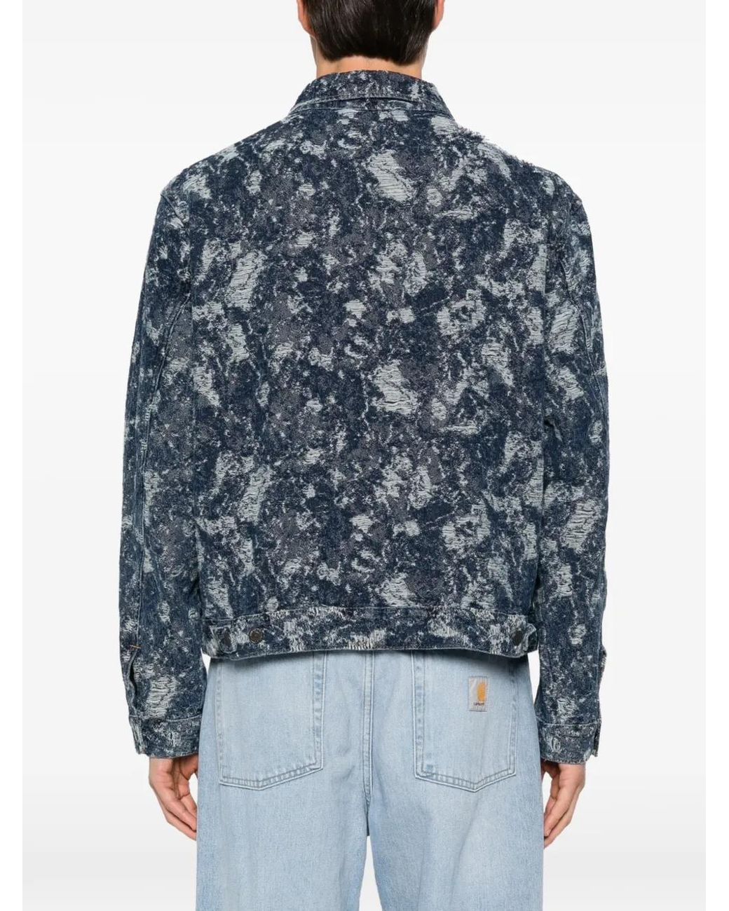 Levi's Blue Veste En Jean À Effet Usé for men