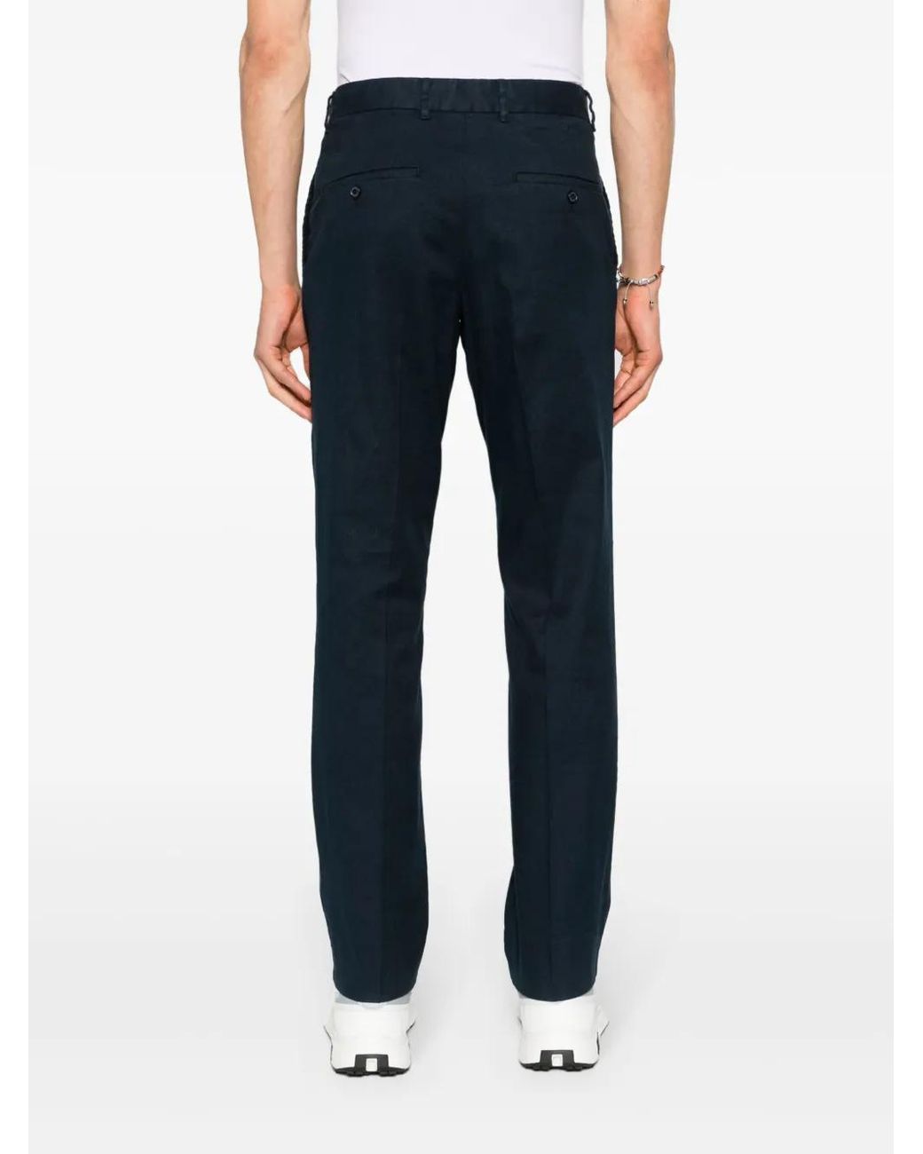 J.Lindeberg Blue Lois Mid-Rise Straight-Leg Trousers for men