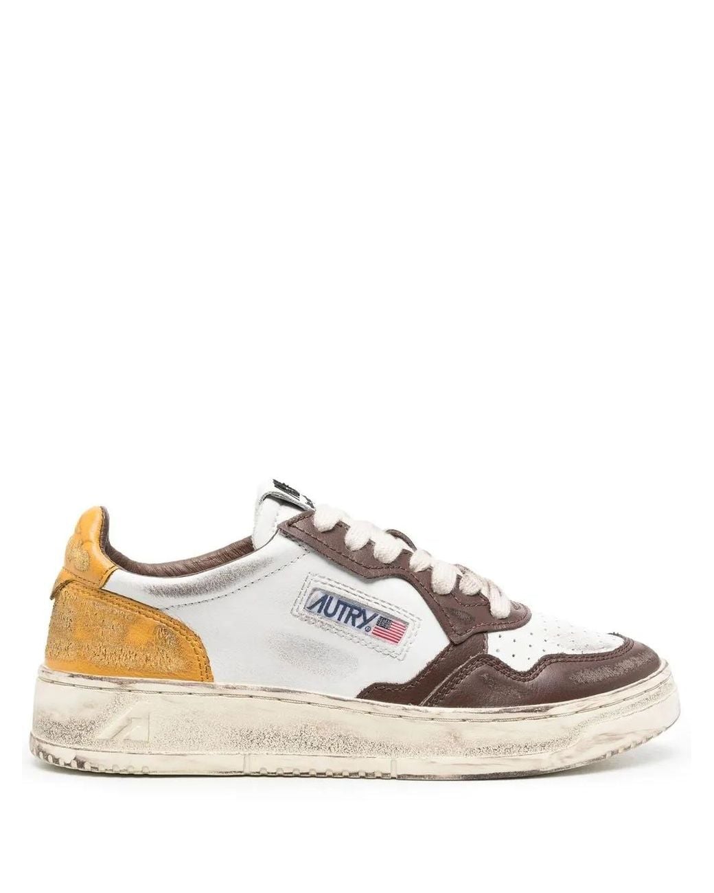 Autry White Dallas Low-Top Sneakers