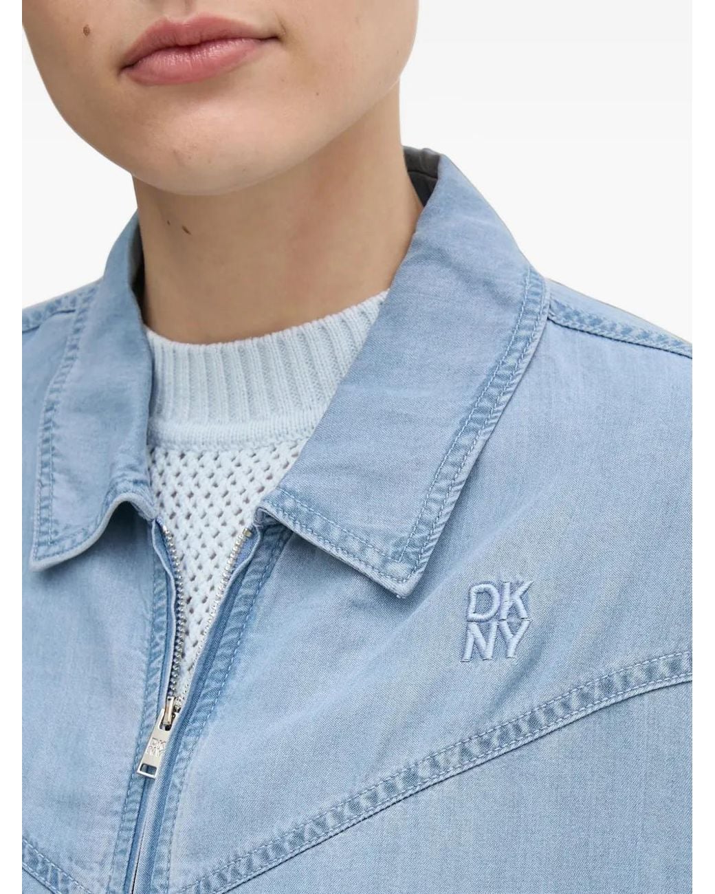 DKNY Blue Zip-Up Jacket