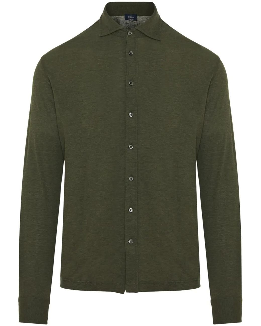 Barba Napoli Green Button-Up Shirt for men