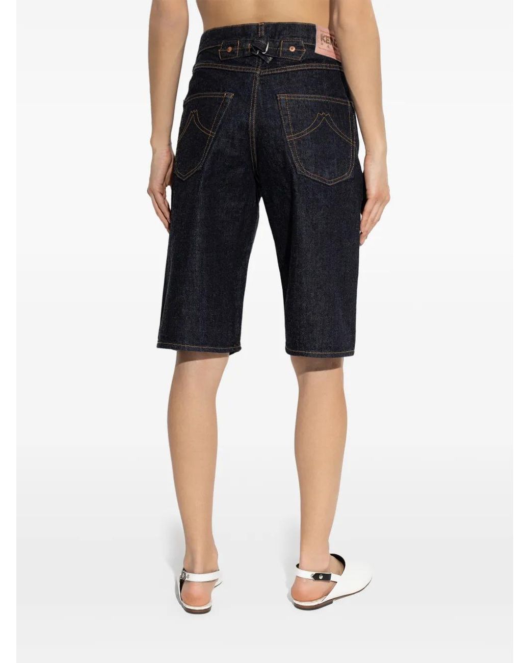 KENZO Blue Knee-Length Denim Shorts