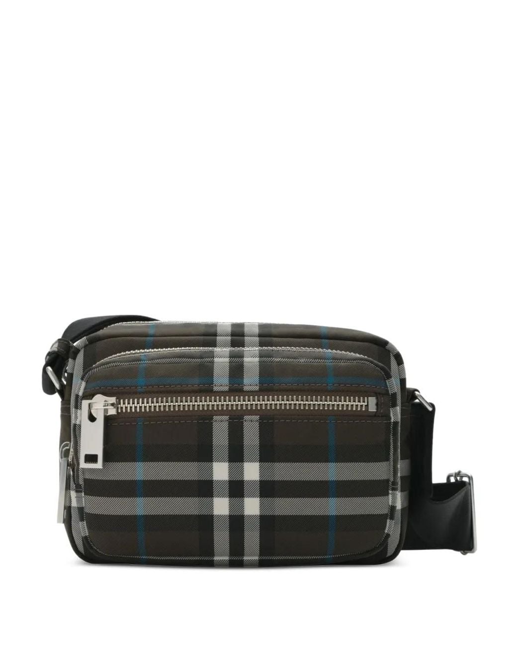 Burberry Black Check Crossbody Bag for men