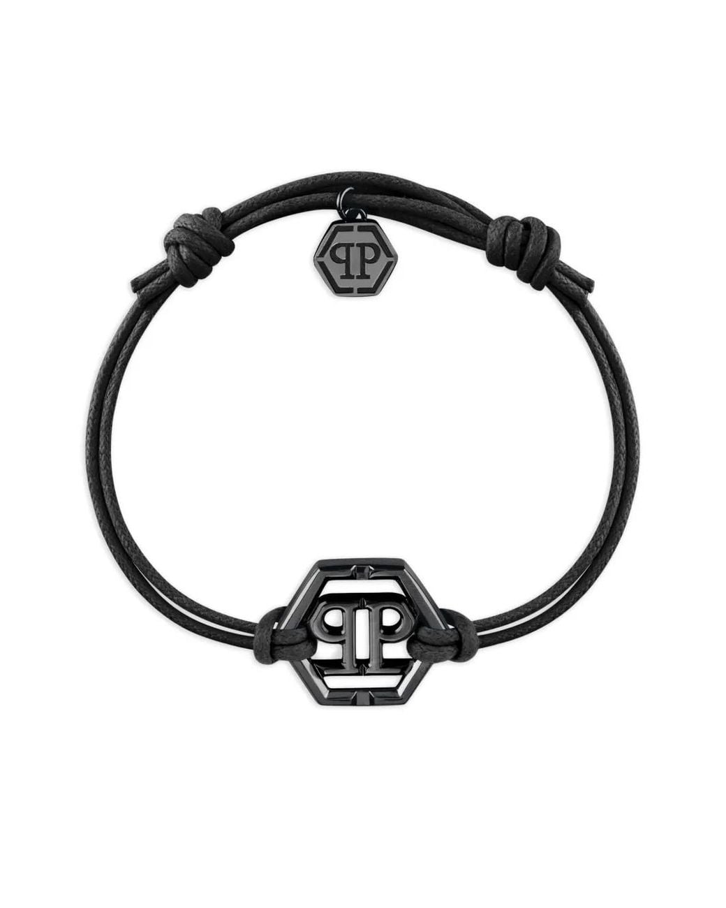 Philipp Plein Black Friendship Stainless-Steel Bracelet