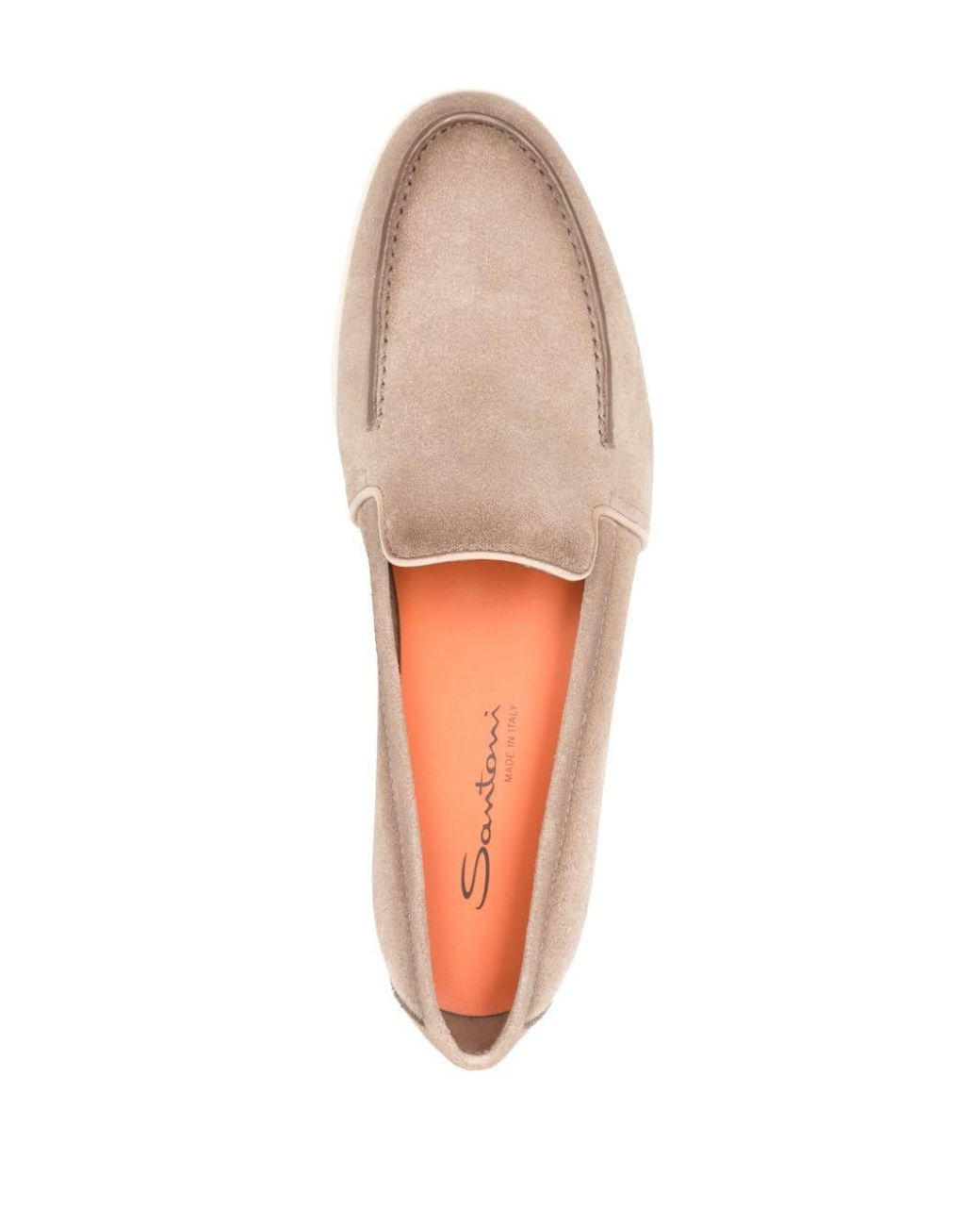 Santoni suede slip-on loafers - Brown