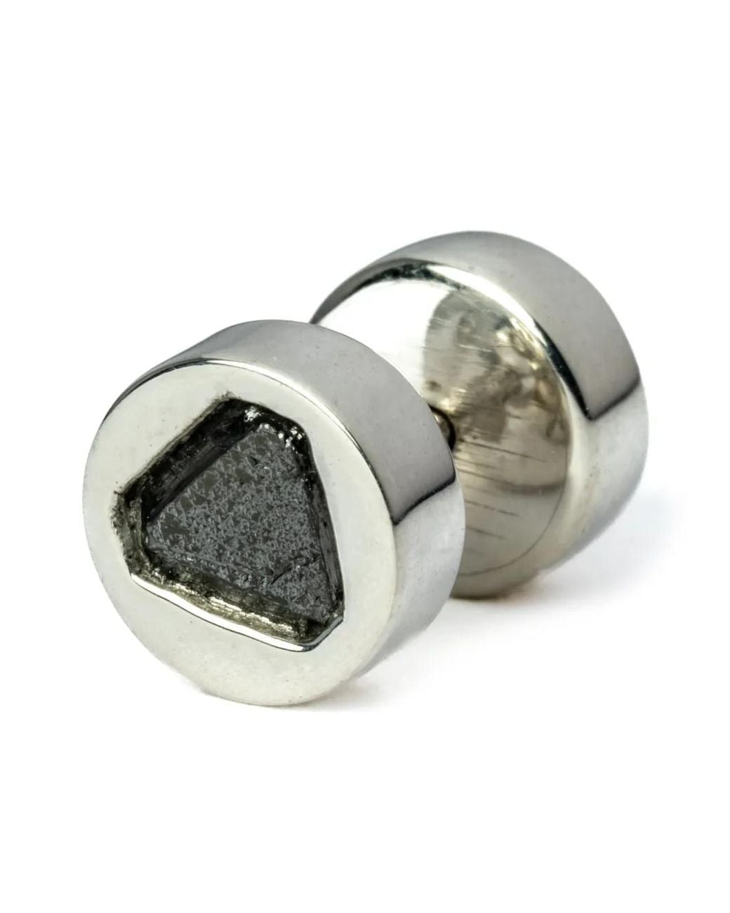 Parts Of 4 Metallic Diamond-Encrusted Stud Earring
