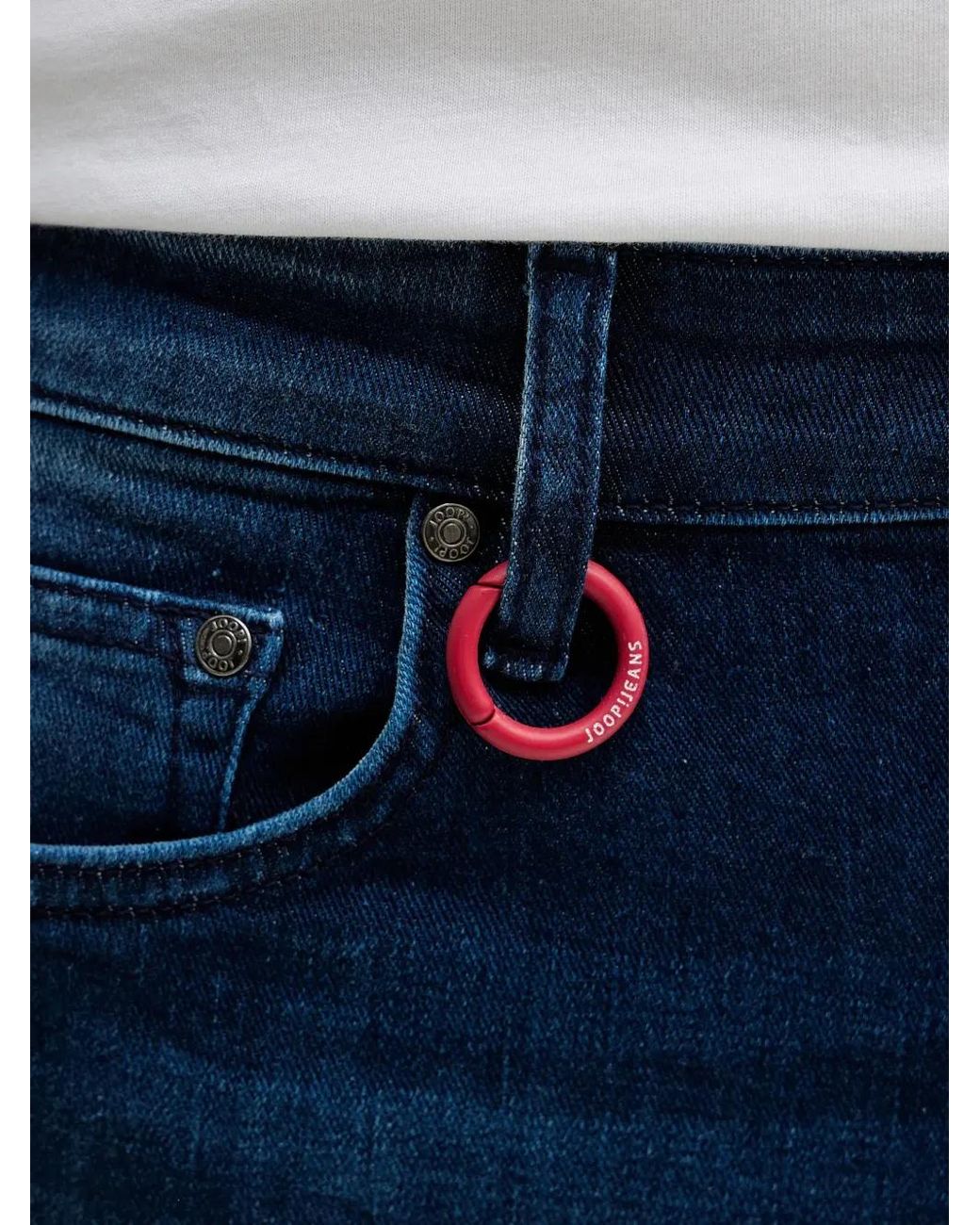 Joop! Blue Mitch Ring-Detail Jeans for men