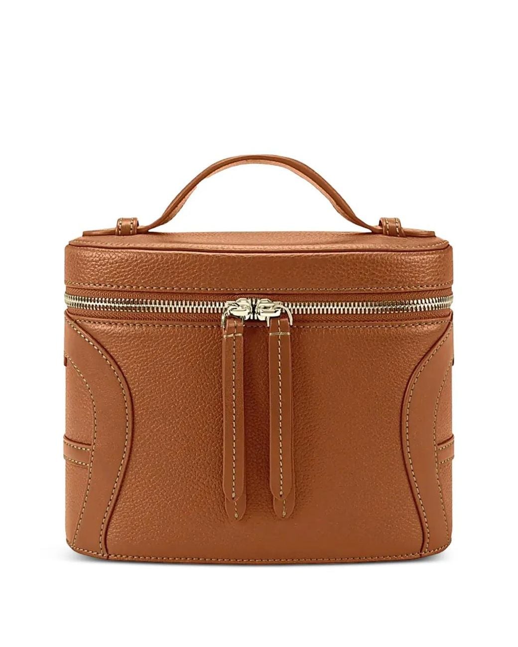 Aigner Brown Petit Cabas Deborah En Cuir Grainé