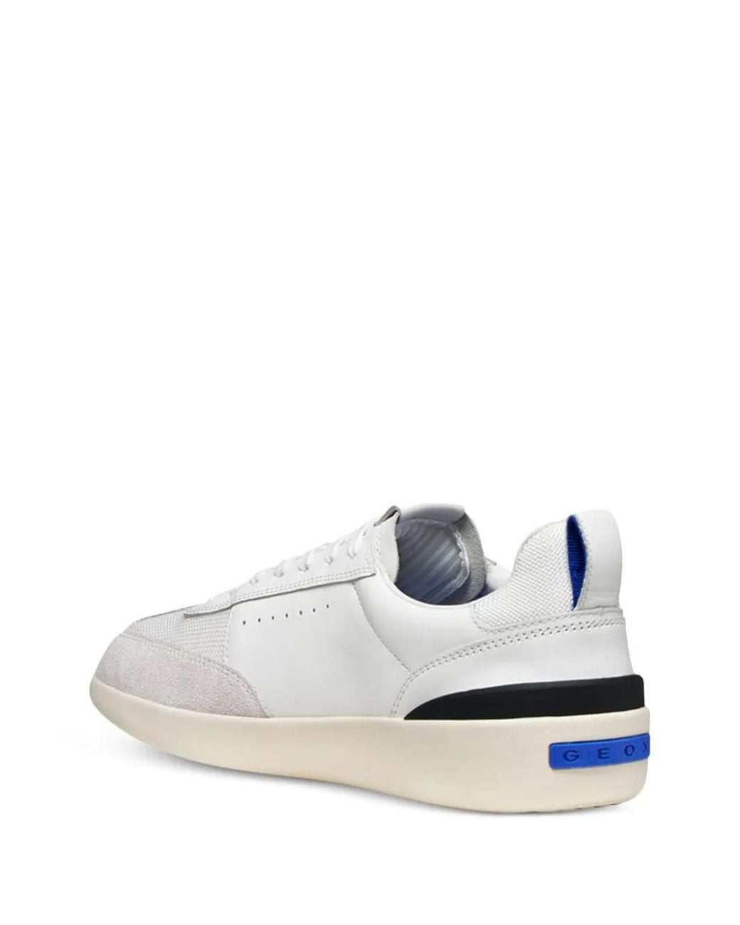 Geox White Gxrn-02 Suede Panel Sneakers for men