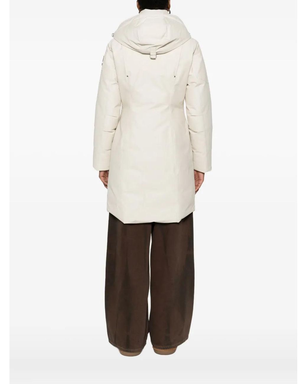 Moose Knuckles Natural Pompom-Detail Hooded Coat