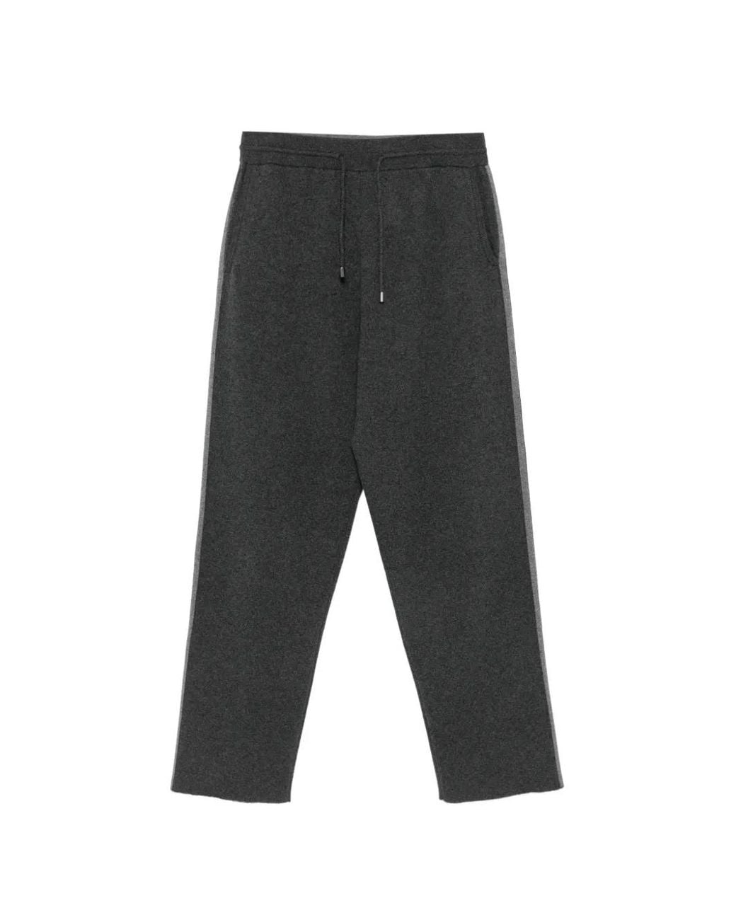 Panicale Gray Drawstring-Waist Track Pants for men