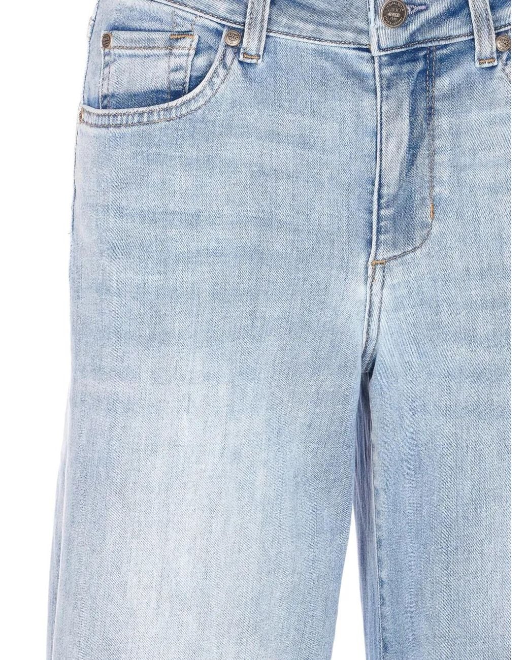 Vaqueros Acampanados Con Strass Liu Jo de color Blue
