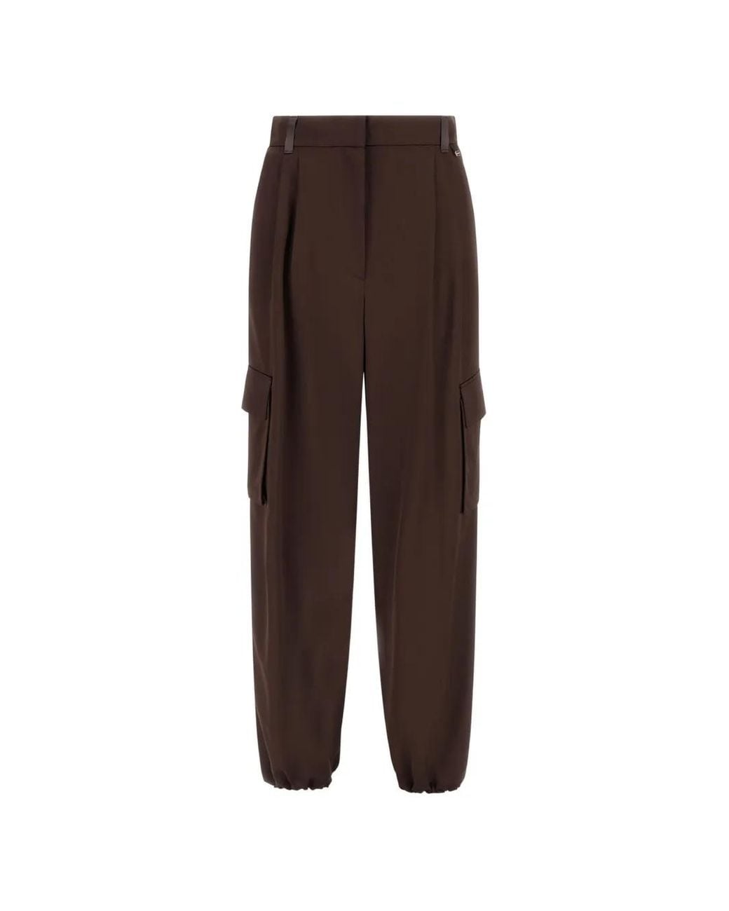 Herno Brown Cargo-Pocket Tapered Trousers