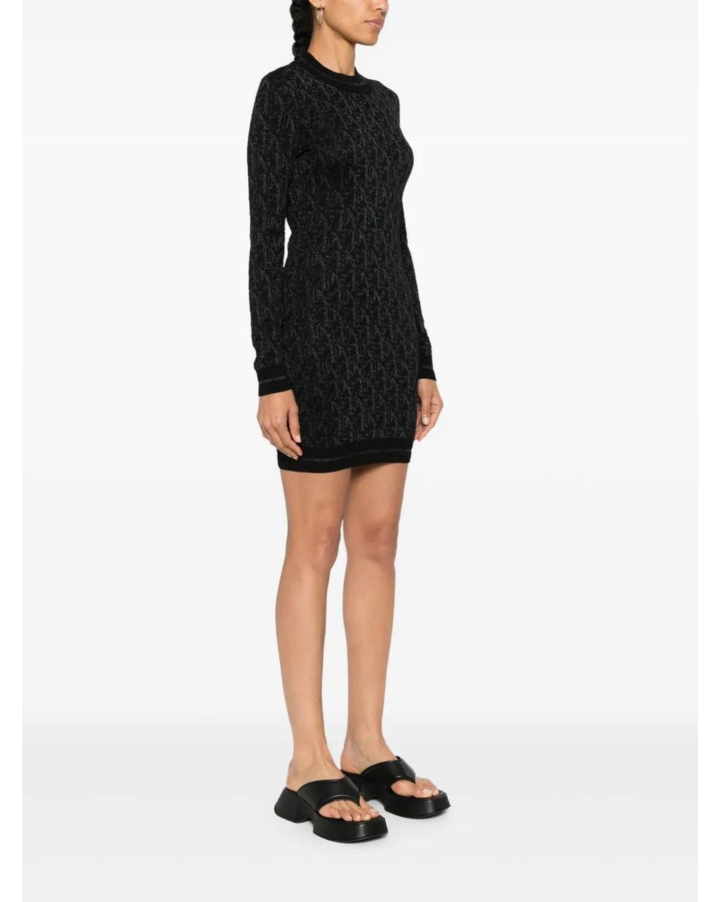 Palm Angels Black Logo Mini Dress