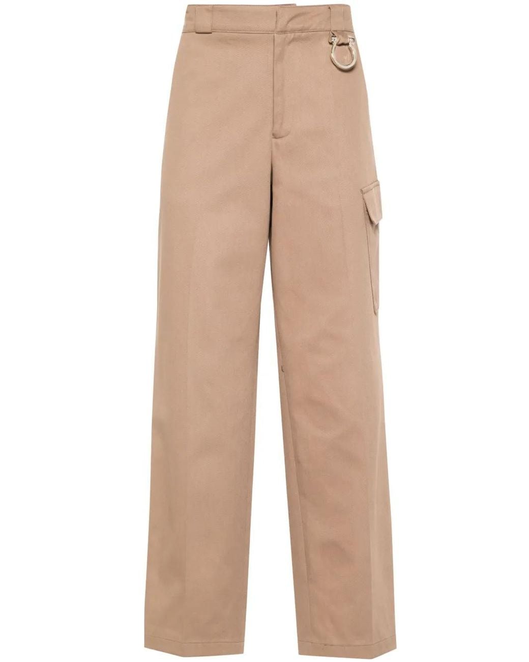 Paura Natural Jonis Straight-Leg Cotton Trousers for men