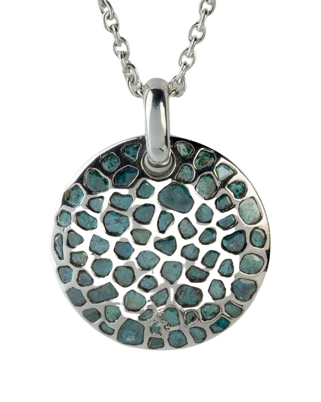 Parts Of 4 Green Disk Diamond Necklace