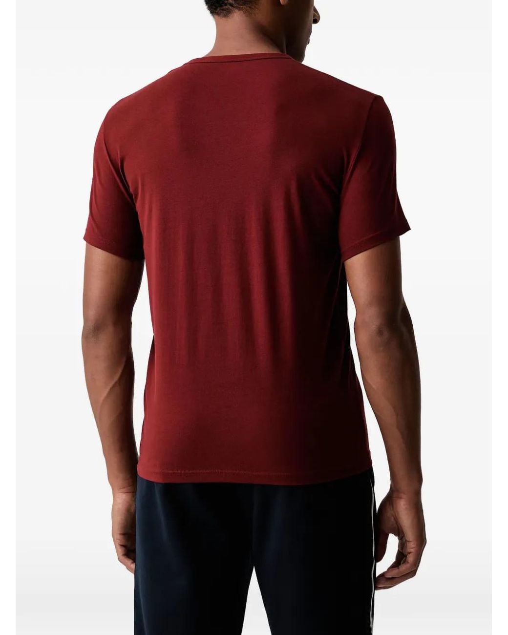 Emporio Armani Red Logo-Patch T-Shirts (Set Of Two) for men
