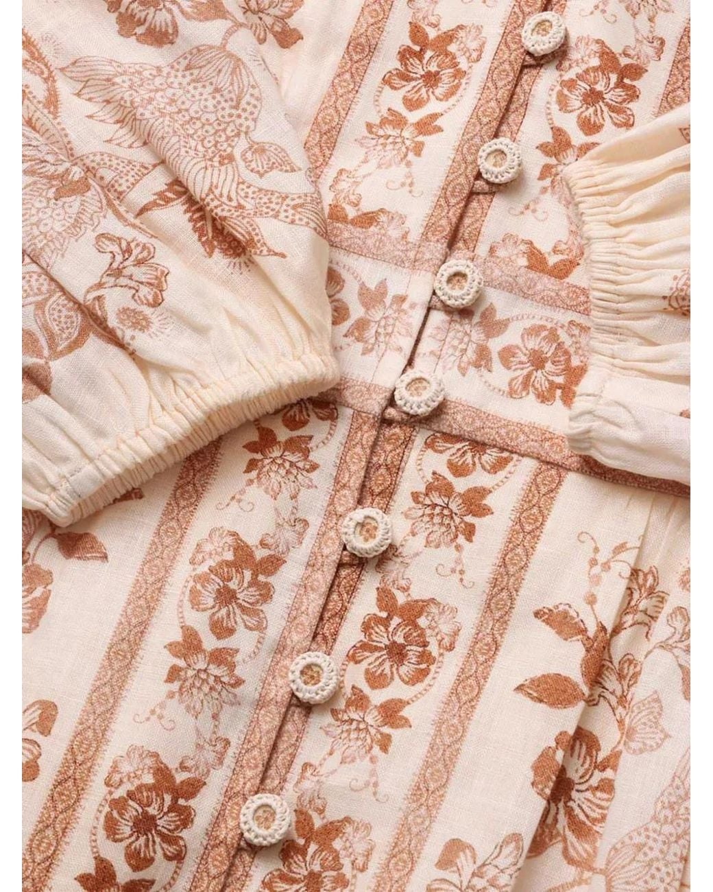 Zimmermann Pink Indra Floral-Print Midi Dress