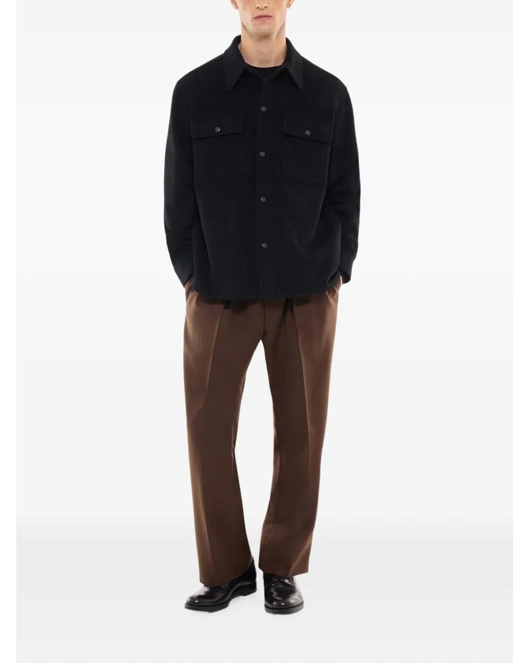 Fursac Blue Veste En Laine À Boutonnière for men