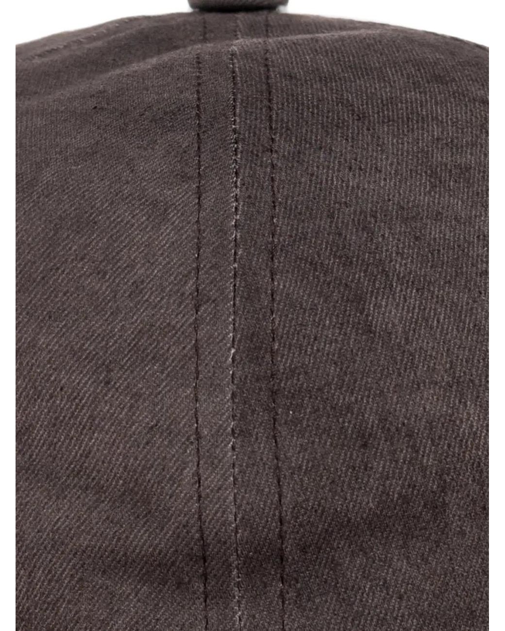 Rick Owens Brown Curved-Peak Cap