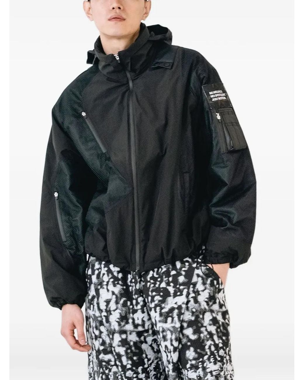 Yoshio Kubo Black Stride Carrier Bl Panel Jacket for men