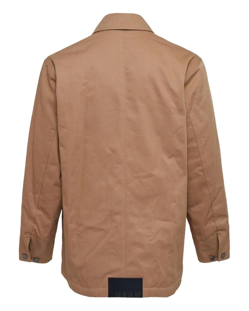 MSGM Brown Printed Shirt Jacket for men