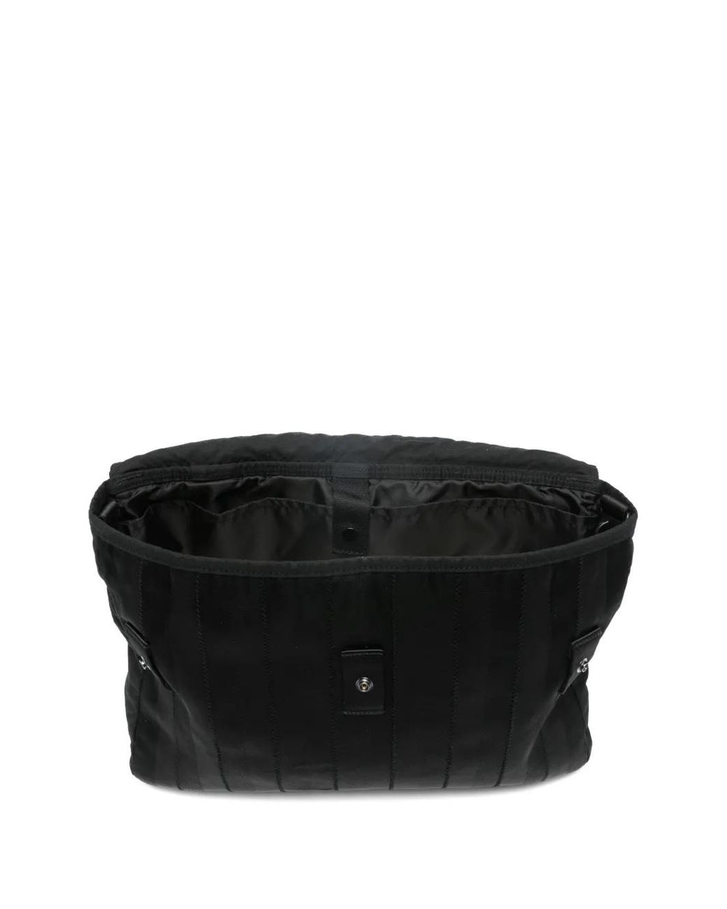 C P Company Black Quilted Tote Bag With Logo for men