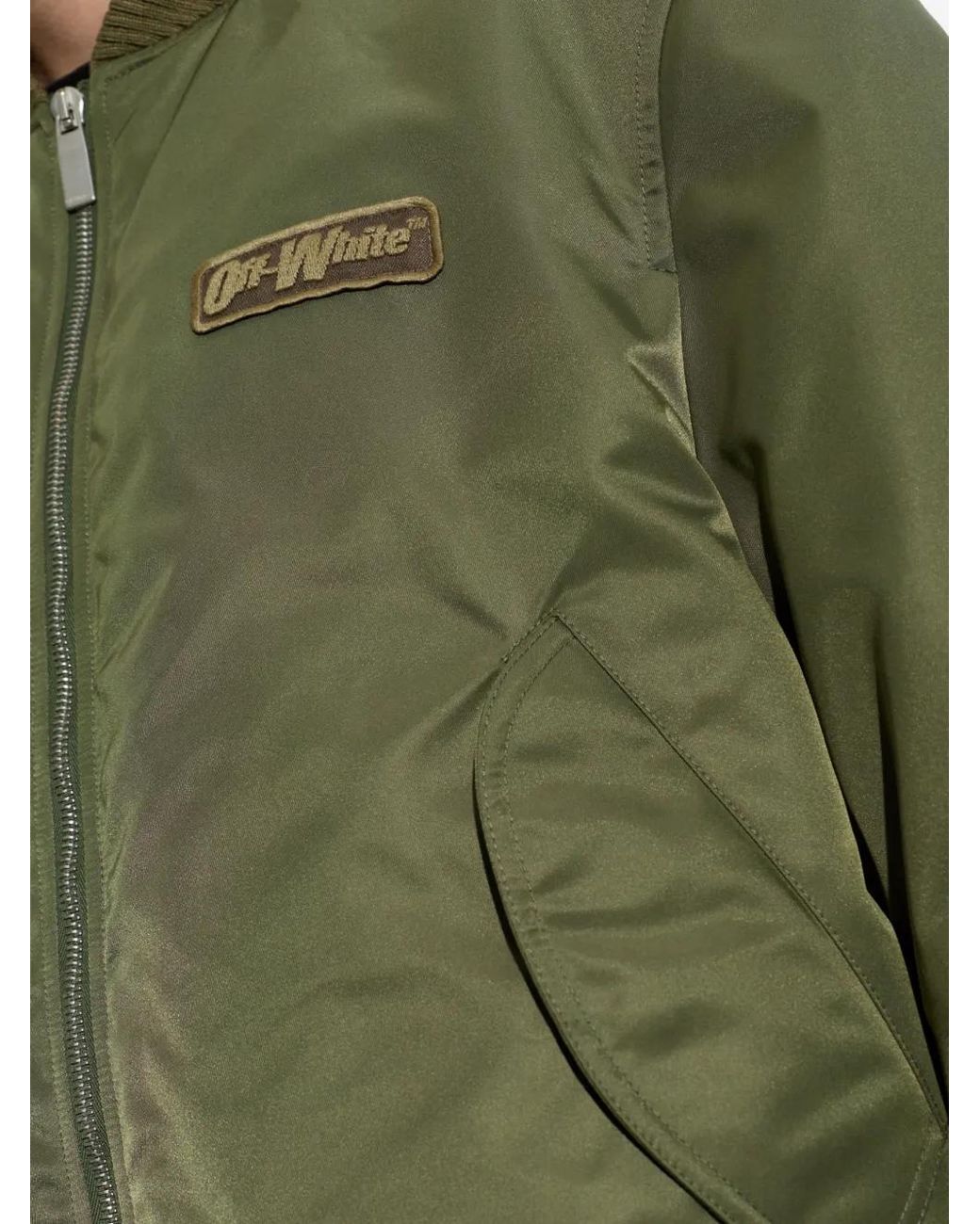 Off-White c/o Virgil Abloh Green Insulated 'Bomber' Jacket
