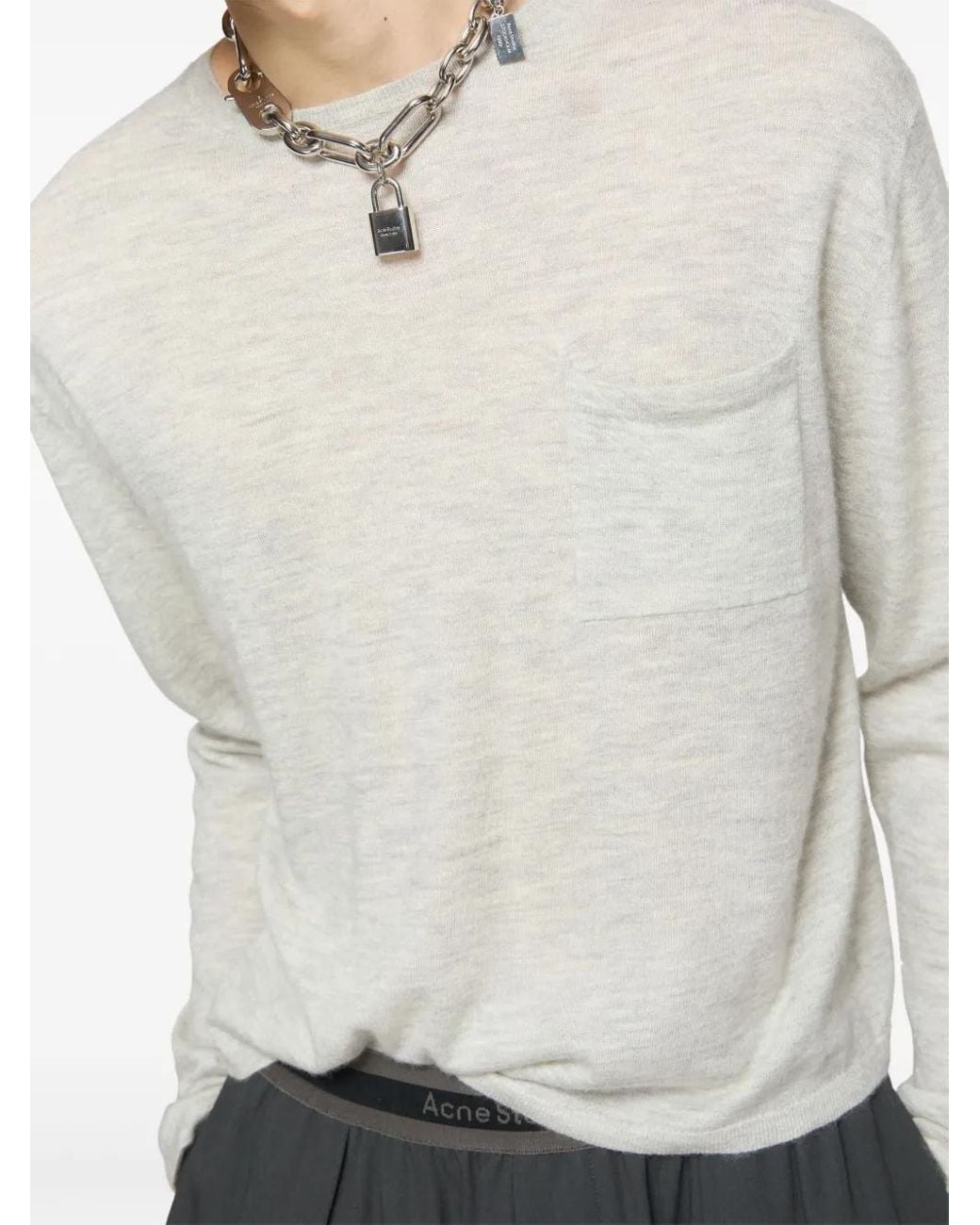 Acne Pullover Mit Taschendetail in White für Herren