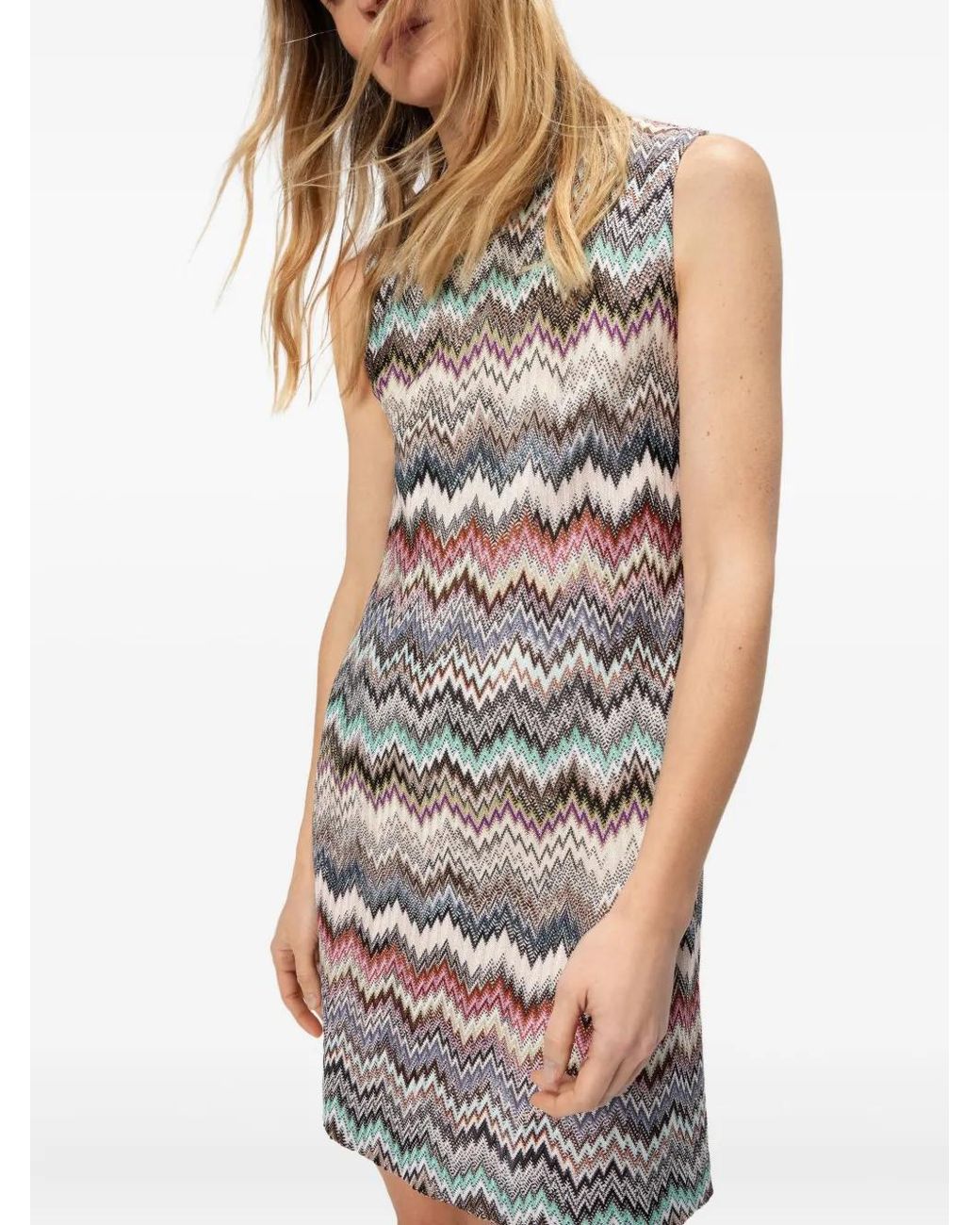 Missoni Gray Sleeveless Mini Dress