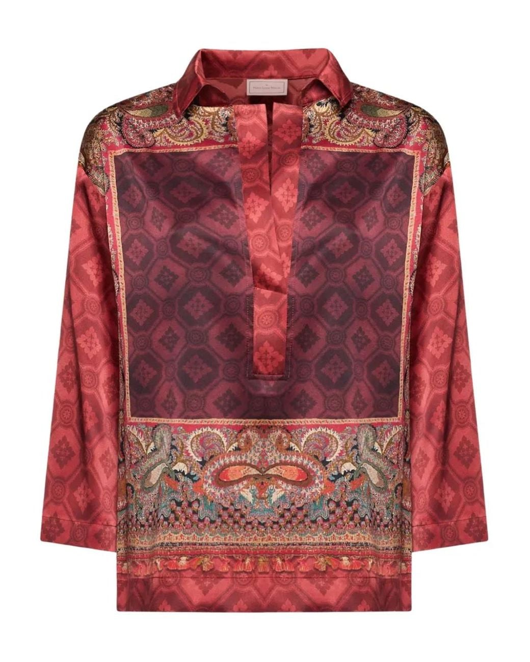 Pierre Louis Mascia Red Paisley-Print Blouse