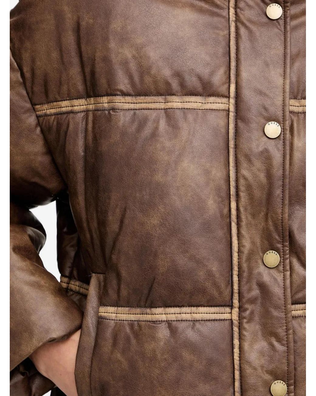 Guess Brown Gesteppte Jacke
