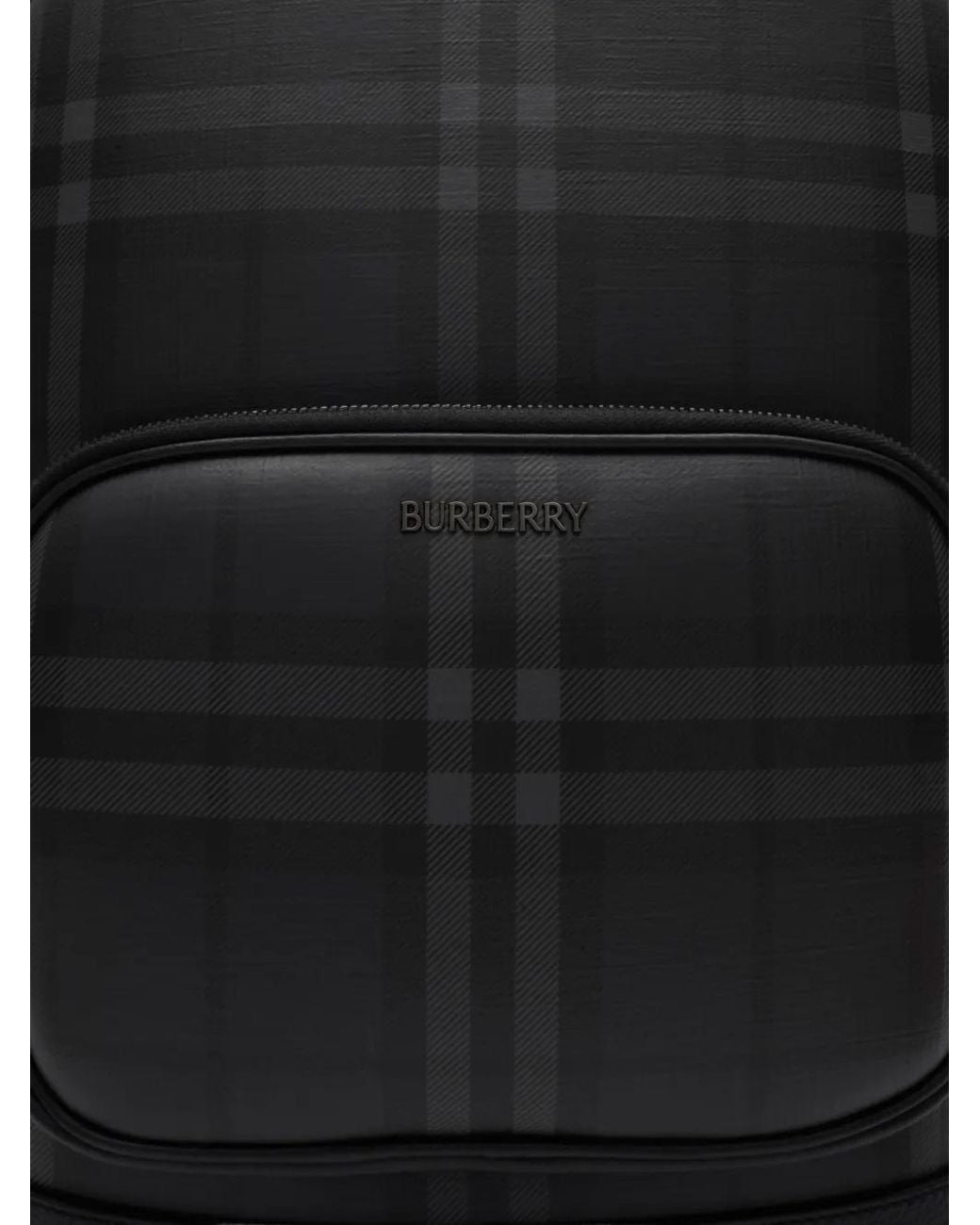 Burberry Black Check Backpack for men