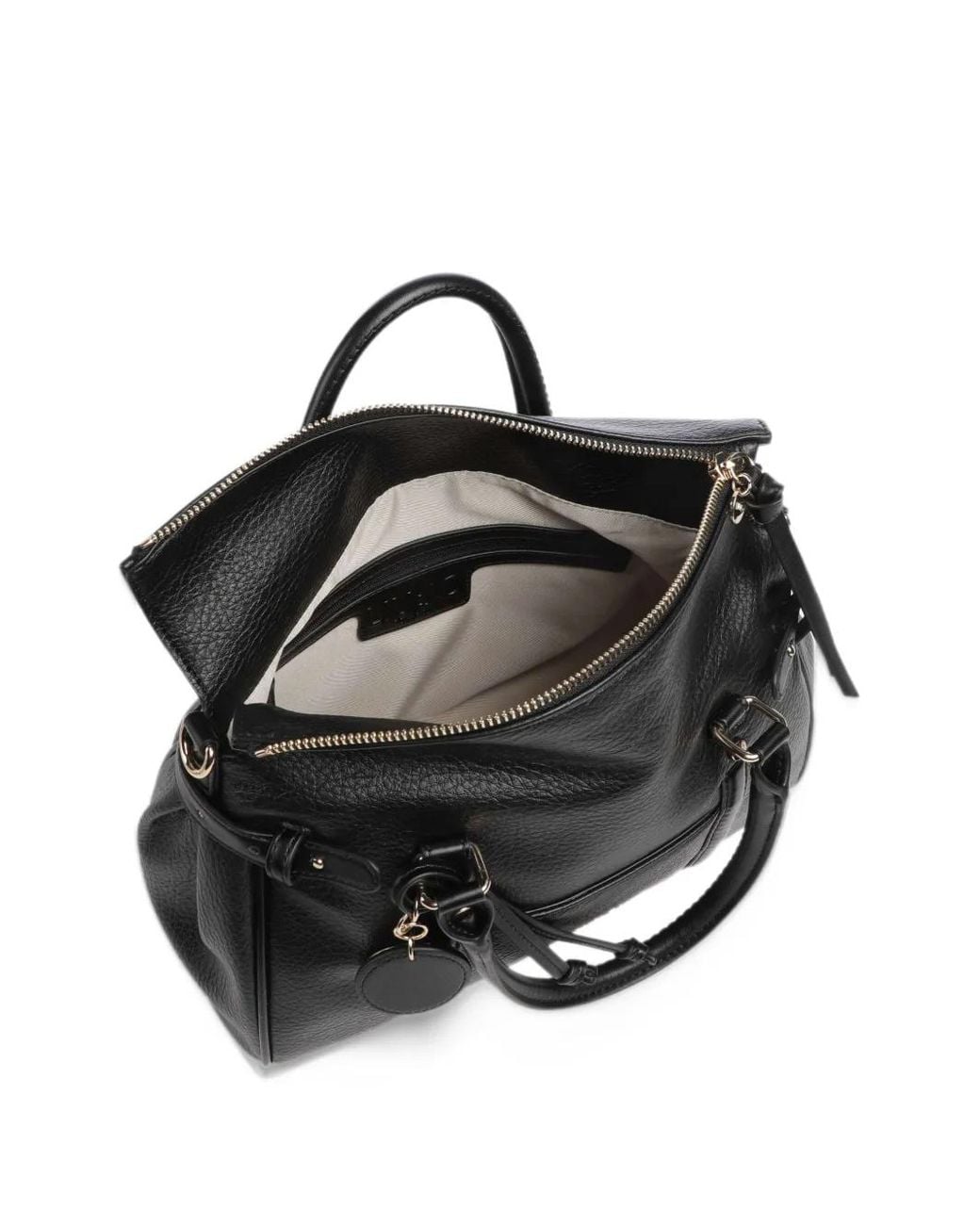 Liu Jo Black Logo-Plaque Tote Bag