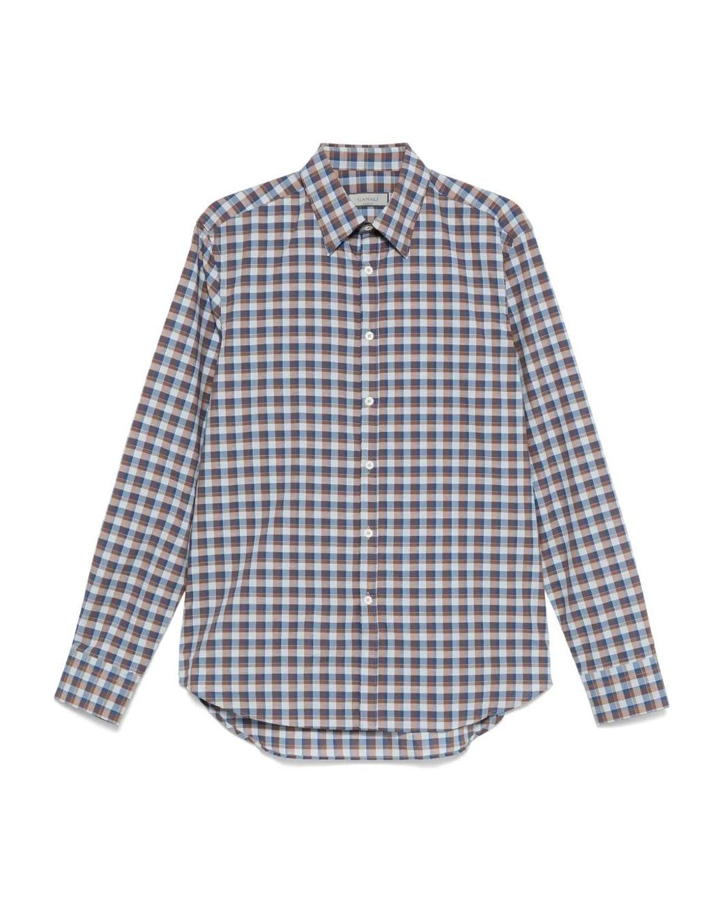 Camisa De Algodón Canali de hombre de color White