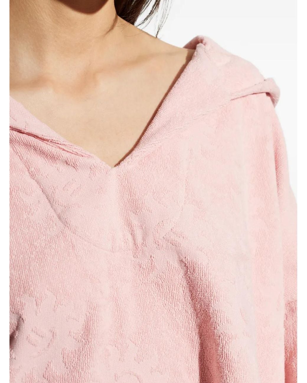 Hunza G Pink Poncho Sunny À Capuche