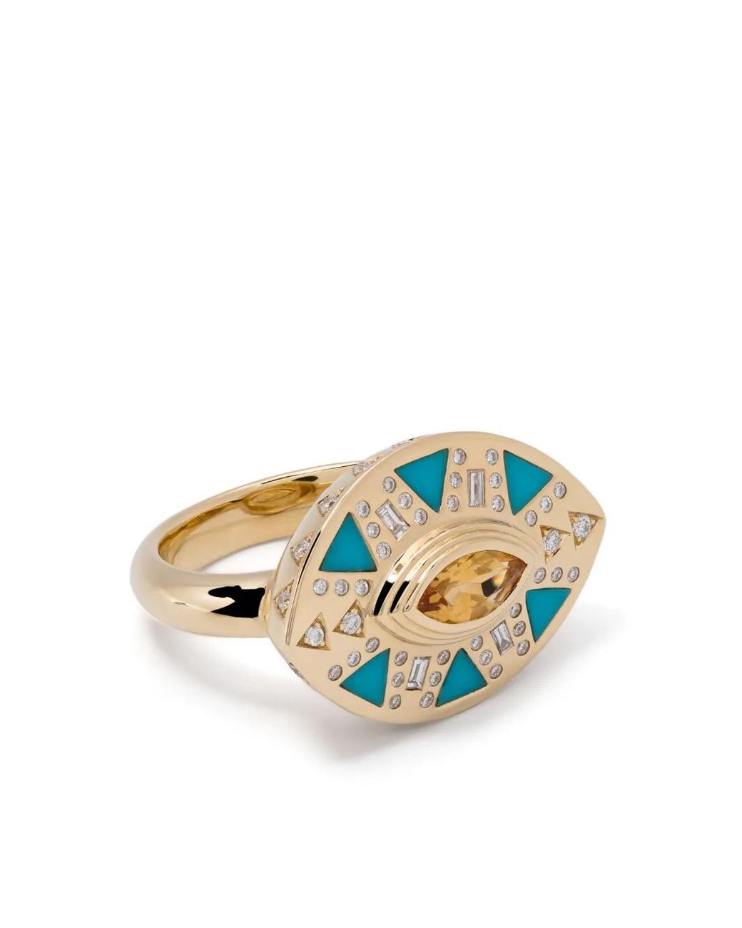 Harwell Godfrey Metallic 18Kt Cleopatra's Tear Cocktail Ring