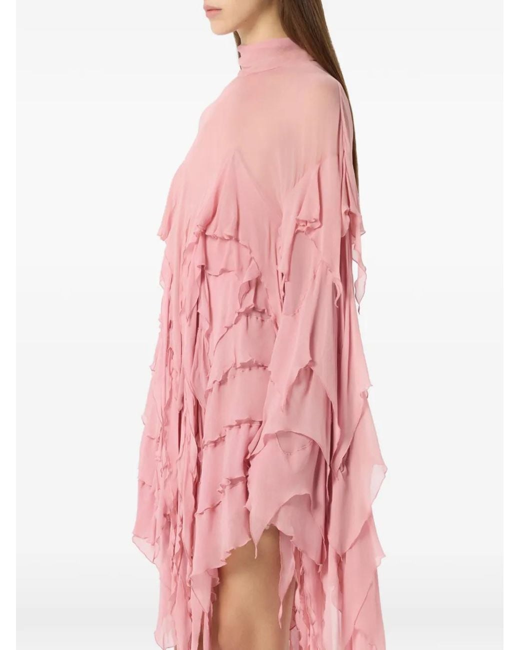 Blumarine Pink Ruffled Mini Dress