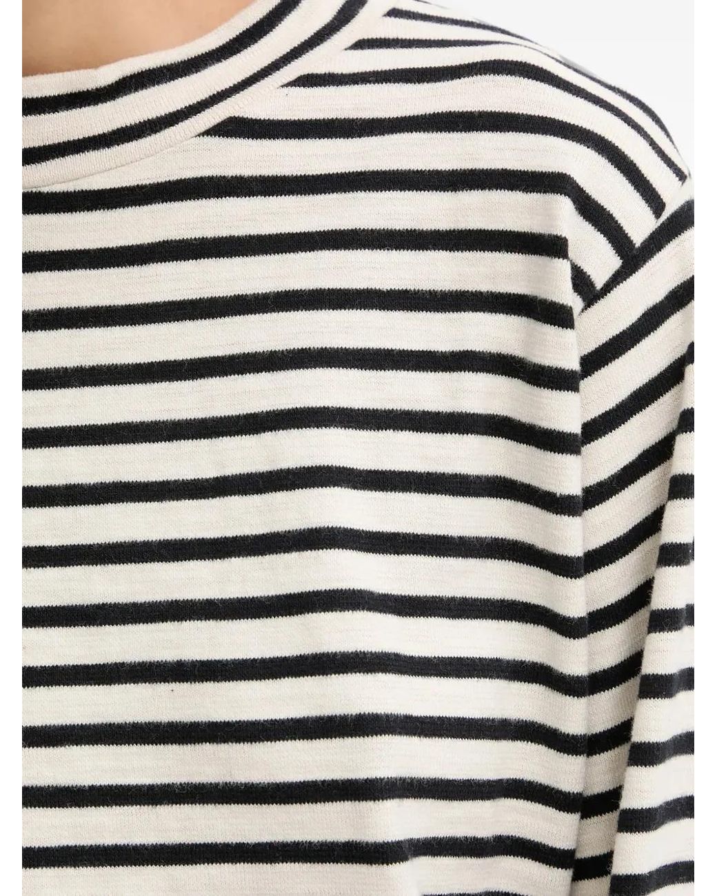 Marc O' Polo Gray Striped Mock-Neck Jumper