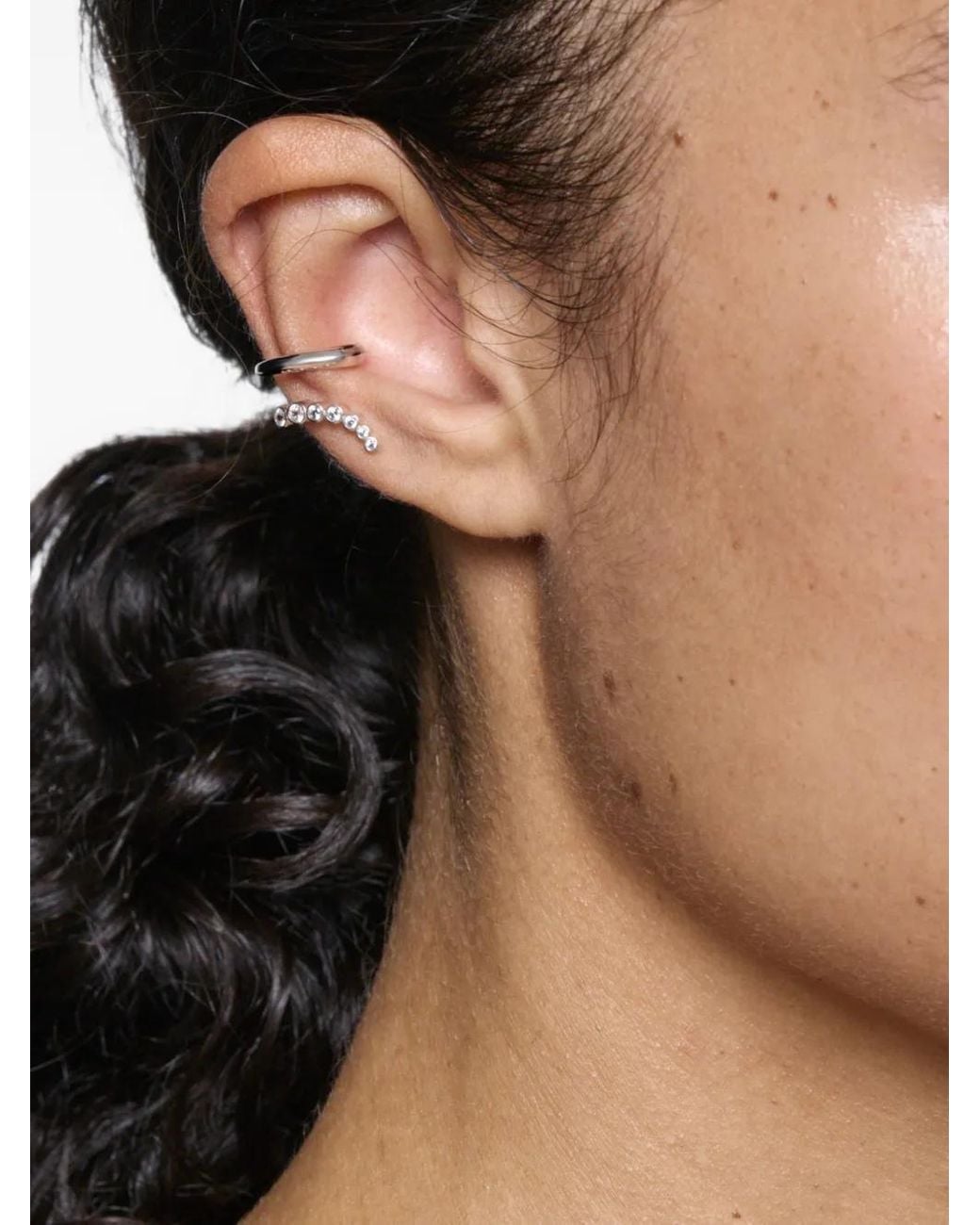 Maria Black Brown Arc Crystal-Embellished Ear Cuff