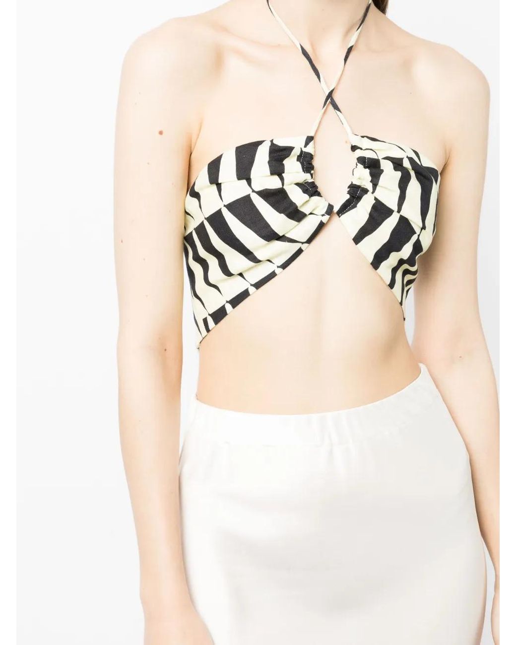 Cala De La Cruz Black Bari Halterneck Top
