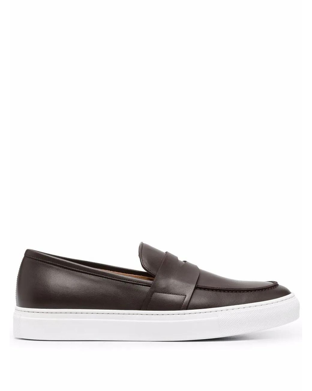 Scarosso Gray Alberto Leather Penny Loafers for men