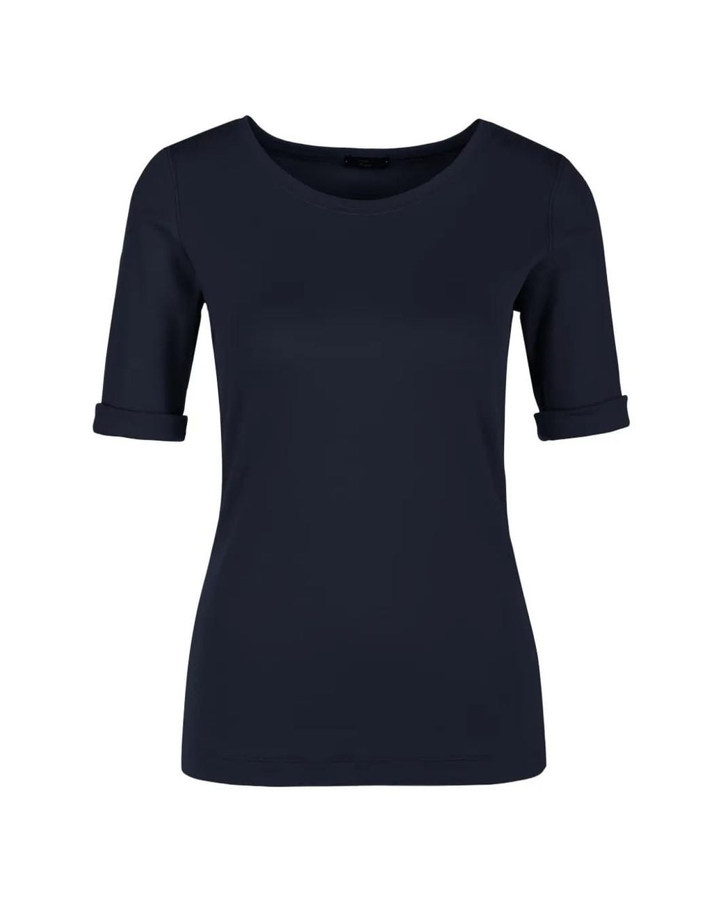 Marc Cain Blue Turn-Up Cuff T-Shirt
