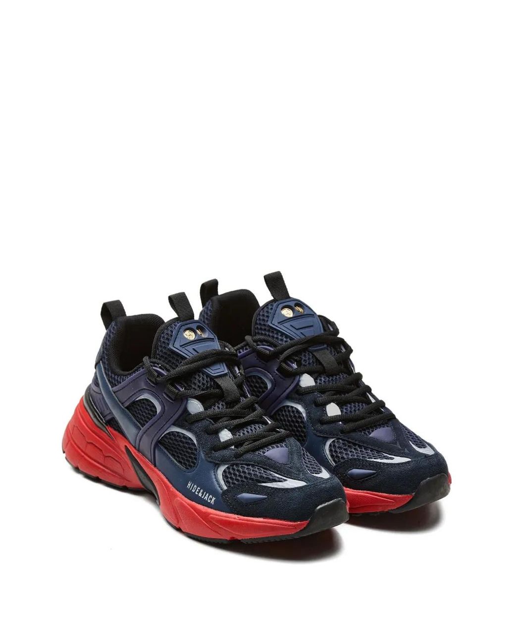 HIDE & JACK Blue Logo-Print Sneakers