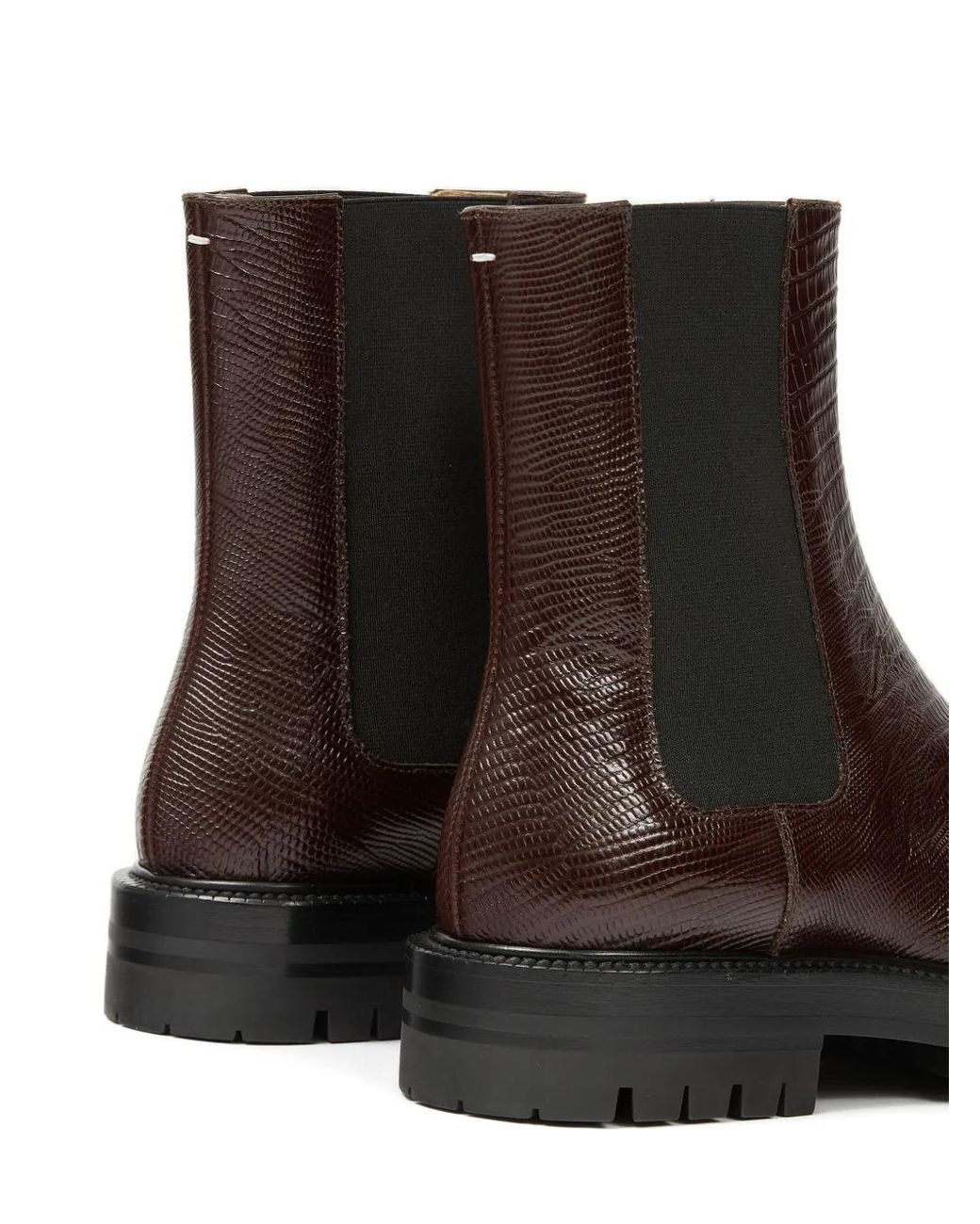 Maison Margiela Brown Tabi Chelsea Boots for men