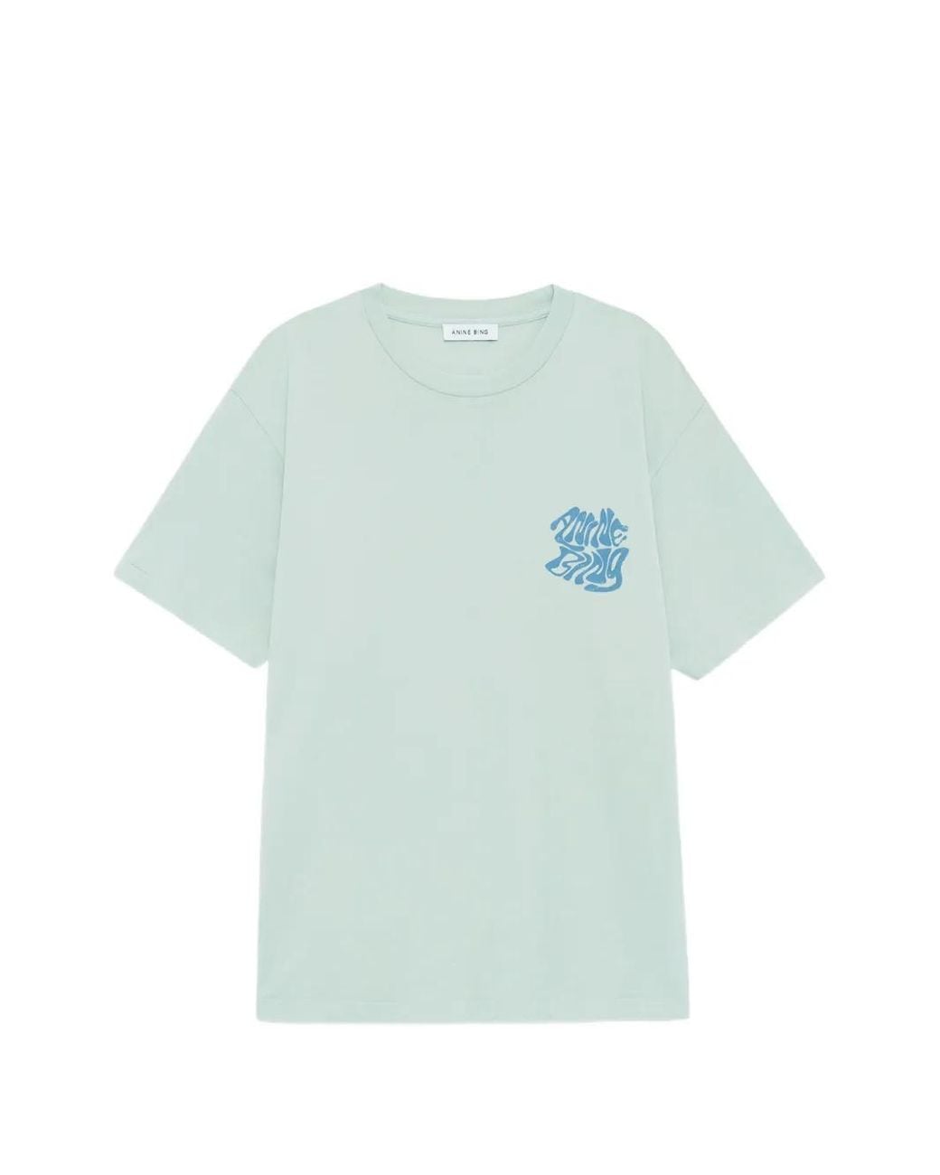 Anine Bing Blue Cade Logo-Print T-Shirt