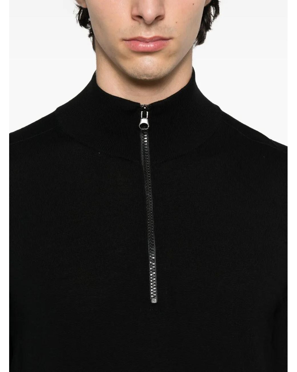 Stone Island Trui Met Halve Rits in het Black voor heren