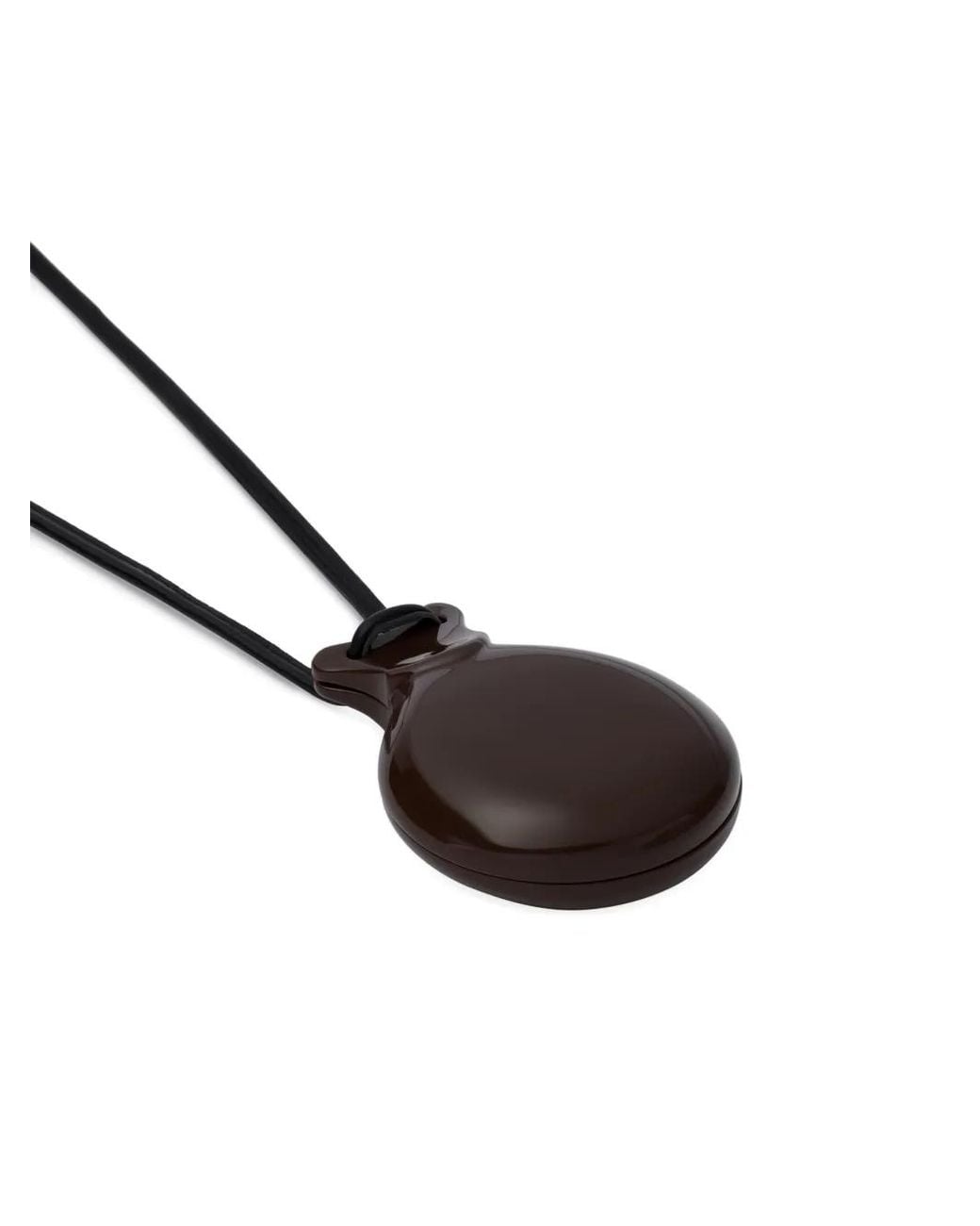 Lemaire Brown Castanet Mirror Necklace